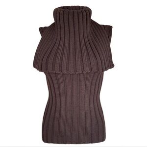 Vintage Dolce & Gabbana brown wool vest sweater